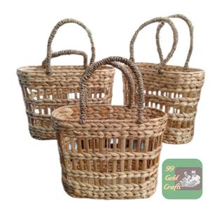 Bolso Tote de Jacinto de Agua Hecho a Mano, Bolso de Paja Natural Tejido para Mujer, Ligero, Ecológico, Accesorio de Moda de Verano - Product Image 1