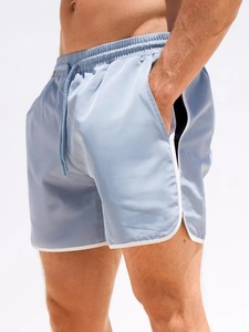 Pantalones cortos atléticos para hombre de alto rendimiento 100% algodón ligero Color sólido diseño de ajuste Regular para entrenamiento de verano baloncesto - Product Image 3