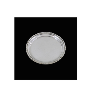 Dessous de verre en acier inoxydable au design moderne avec forme ronde Leaf Design taille personnalisée au meilleur prix - Product Image 1