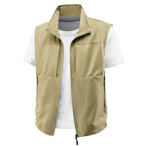 Printemps nouveaux hommes en plein air gilet décontracté hommes solide respirant multi-poches photographie pêche gilet veste haute qualité veste pour hommes - Product Image 6