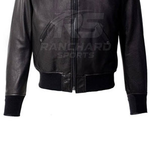 Blouson aviateur en cuir élégant, confortable, classique, à porter au quotidien, blouson aviateur en cuir moderne, tendance, doux, vêtement de mode - Product Image 2