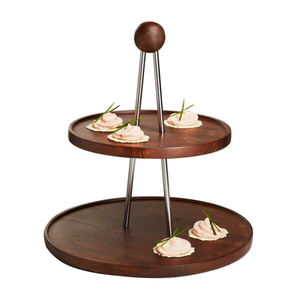 Support à gâteau en bois au design moderne et de forme arrondie, avec finition émaillée, pour la décoration de Noël et des événements, idéal pour les hôtels - Product Image 3