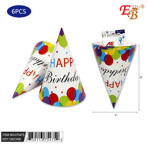 6pcs 6 \ "Balloon Paper Cone Hat 120pcs/CS Party & Festive Hats - Product Image 1