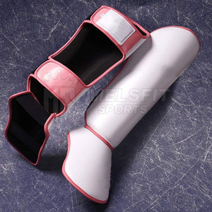 Espinilleras profesionales de Kickboxing MMA con correas ajustables de protección de empeine, diseño transpirable - Product Image 3