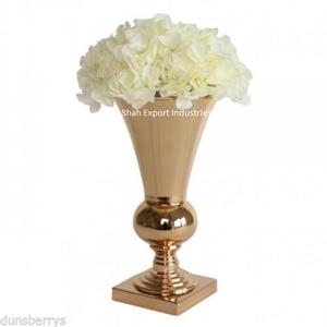 Best Design Brass Antique Finished <b>Vase</b> With Pedestal <b>Stand</b> for Home Wedding Parties Tabletop Decor Metal <b>Vases</b> - Product Image 3