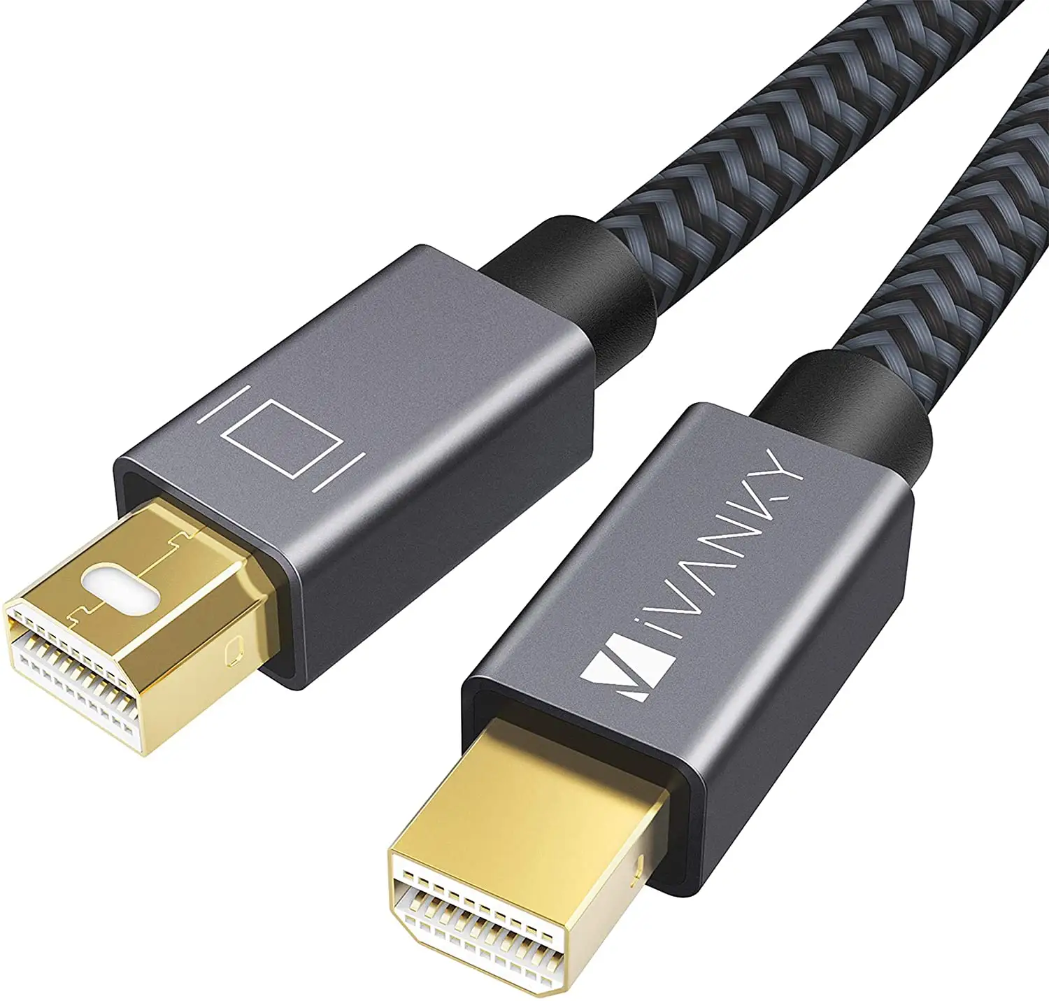 Mini DisplayPort to Mini DisplayPort Cable, 4K 60Hz Mini DP Cable iVANKY Mini Display Port Cable 2M/6.6ft, Grey