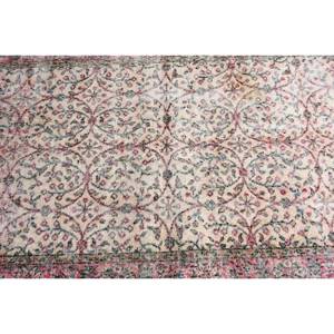 พรมขนสัตว์สไตล์ตุรกีโบราณสีเบจและชมพูแบบ3.8ft x 6.6ft พรมห้องนั่งเล่นพร้อมแผ่นรองยางขนาด9x12 - Product Image 5