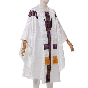 Robes d'église formelles avec col haut et manches longues fluides Robes d'église avec logo personnalisé avec plusieurs options de taille - Product Image 5