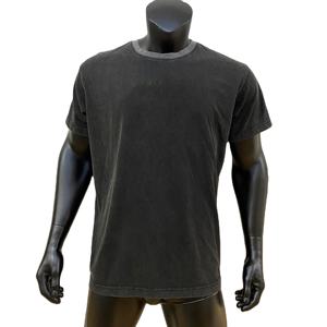 T-shirt personnalisé pour homme en coton uni 100% coton, manches courtes, effet délavé, épaules tombantes - Product Image 4