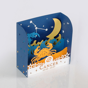 Custom Design Zodiac 3D popup greeting card CANCER for gifts shop or for businesses to give to customers and employees - Product Image 3