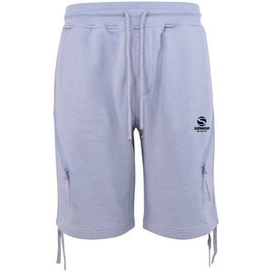 Pantalones cortos con logotipo personalizado en blanco para hombres de talla grande poliéster gimnasio hombres malla deportes color sólido pantalones cortos con bolsillo - Product Image 5