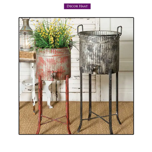 Meilleur exportateur vendant une jardinière en métal écologique Pot de fleur fabriqué en Inde Kit de décoration pour intérieur/extérieur et jardin - Product Image 1