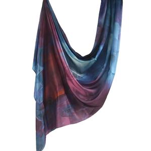 New Custom Ombre Marble Water Print Spring Shawl Hijab <b>Scarves</b> Premium Chiffon <b>Silk</b> Muslim Ethnic <b>Square</b> Floral Design Skin - Product Image 2