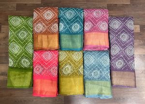 Saree ผ้าฝ้ายพิมพ์ลายที่ดีที่สุดที่มีคุณภาพที่ดีที่สุดผ้านุ่มสไตล์ทันสมัย - Product Image 4