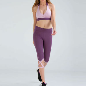 Conjunto Deportivo de 2 Piezas para Mujer, Color Sólido, Material 100% de Alta Calidad, Conjunto de Yoga para Mujer, Material Spandex - Product Image 3