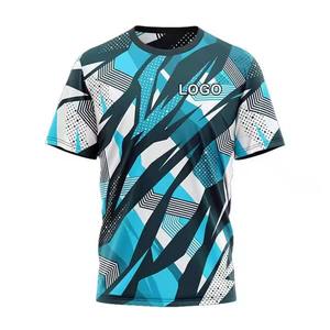 Nouveau Style refroidissement tissu col rond T-shirt tricoté vêtements de sport T-Shirt séchage rapide plaine hommes T-Shirts en gros ronds - Product Image 2