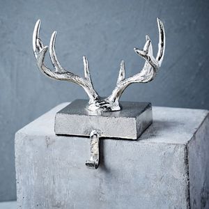 Soporte de calcetín de Navidad de Metal soporte decorativo para chimenea mantel decoración de vacaciones gancho colgante diseño resistente - Product Image 5