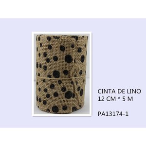 CEINTURE EN LIN 12CM * 5M 1u/c Rubans cadeaux de qualité supérieure - Product Image 1