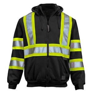 Sudadera de Seguridad Reflectante de Alta Visibilidad con Logotipo Personalizado, Forro Polar Impermeable, ANSI Clase 1, Alta Calidad - Product Image 1