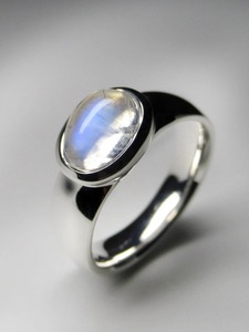 Men's Handmade 925 Sterling Silver <b>Ring</b> Vintage Style Oval Blue Rainbow Moonstone Gemstone Fine <b>Indian</b> Seller Jewelry Mehrajudin - Product Image 4
