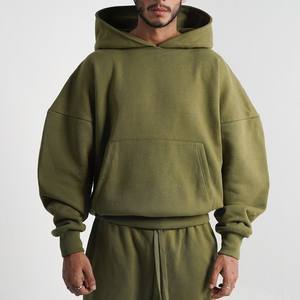 Couleur unie nouveau Style 500GSM unisexe grande taille survêtement taille élastique surdimensionné 100% coton conceptions personnalisées vêtements d'hiver - Product Image 1