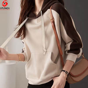 Sudadera con Capucha Informal de Invierno para Mujer, Nueva Moda, 100% Algodón, Color Sólido, Talla Grande, Ajuste Holgado, Alta Calidad - Product Image 4