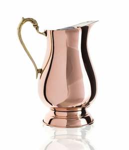 Jarra de Agua Clásica Hecha a Mano de Cobre con Asa de Latón |   Jarra Vintage para Bebidas, Decoración del Hogar, Uso en Hoteles y Restaurantes - Product Image 3