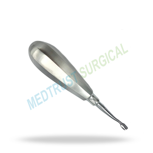 Élévateur dentaire chirurgical à pointe d'aile de 6 mm, courbé à l'intérieur, pour l'extraction dentaire et l'élévation radiculaire - Product Image 4