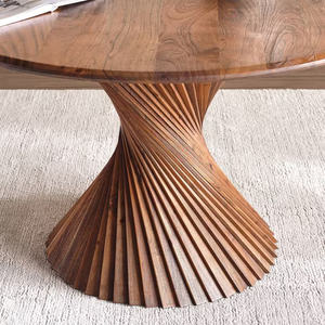 Exclusivo Juego de Mesa de Comedor Redonda Moderna de Madera Maciza Flora, Acabado Natural, 4-10 Plazas, Impermeable, Duradero, Muebles para el Hogar Hechos a Mano - Product Image 2