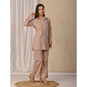 Conjunto Coordinado de Algodón Estampado Gris Barik Butti, Tallas XXS-XXL, Conjunto de 2 Piezas con Pantalones Cortos y Top - Product Image 6