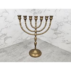 Menorá Vintage de 9 Brazos Estilo Estrella Judía, de Alta Calidad, Suministros de Jerusalén para Hanukkah, Decoración de Mesa para Halloween y Bodas, Portavelas - Product Image 6