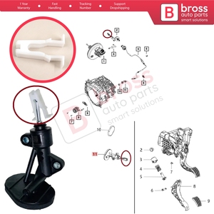 Clips de Reparación para Cilindro Maestro de Embrague Hidráulico BSP1143 55272342 para 500L 500X Tipo Egea Doblo Compass Renegade Corsa E - Product Image 5