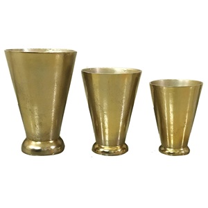 Vase à fleurs plus grand en aluminium pour l'entrée et la décoration de porte, maison et jardin, lot de 2 - Product Image 2