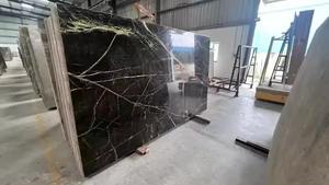 Losa de mármol de bosque lluvioso verde de estilo moderno de alta calidad, edificios comerciales pulidos, escaparate, azulejos de suelo de pared, losa grande - Product Image 3