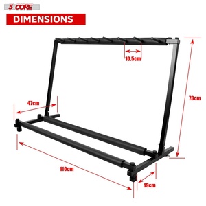 Support de sol pour 5 guitares, 7 emplacements réglables, pour guitares Flying V - Product Image 5
