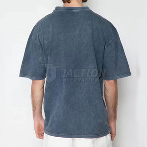 Respirant léger séchage rapide 100% coton hommes imprimé lavage à l'acide T-Shirts vêtements de mode bas prix coupe ample T-Shirts pour hommes - Product Image 4