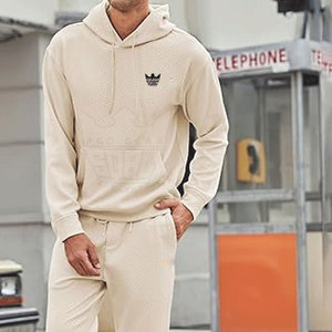 ชุดวอร์มผู้ชายแบบมีฮู้ด ไซส์ใหญ่ คุณภาพพรีเมียม น้ำหนักเบา สำหรับฤดูหนาว สไตล์ลำลอง ผลิตจากวัสดุรักษ์โลก แห้งเร็ว - Product Image 4