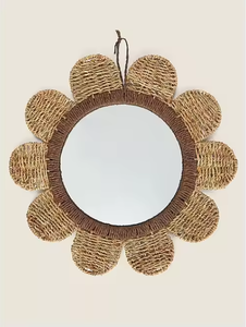 Cadre de miroir en jonc de mer moderne Décoration murale de haute qualité Écologique Fait à la main Vente en gros pour salle de bain et décoration intérieure - Product Image 2