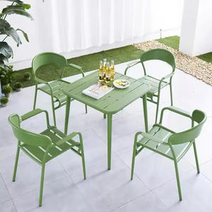 Vente en gros de chaises de jardin modernes avec cadre en métal pour patio, ensembles de jardin de 5 pièces, meubles d'extérieur pour la maison - Product Image 3