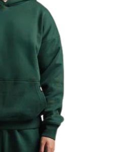 Conjunto Deportivo de Sudadera con Capucha y Pantalones de Felpa Verde Oscuro para Hombre, Ropa Deportiva Informal de Invierno, Sudadera con Capucha y Pantalones de Calle para Hombre - Product Image 2