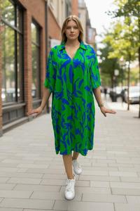 Ropa de Mujer al por Mayor, Elegante, con Estampado Abstracto, de Longitud Media, Cómoda para Uso Diario, Silueta Relajada, Colección Vacaciones - Product Image 2