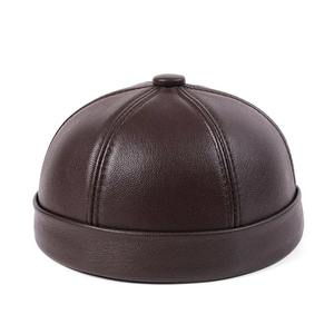 Gorras de Béisbol al por Mayor, Gorra sin Visera de Cuero Personalizada con Bordado - Product Image 1