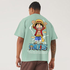 Camiseta de algodón con estampado digital gráfico para hombre, camisetas de moda de Hip Hop de manga corta, camiseta informal suelta con hombros caídos - Product Image 2