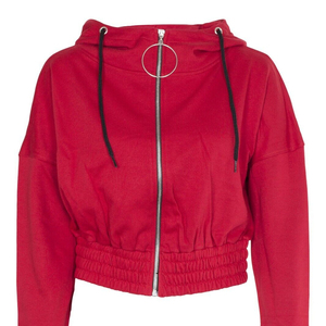 New Style OEM Items Casual Custom Logo Printing Short Hoodie High Quality Sweatshirts Women <b>Crop</b> <b>Top</b> Hoodie Shirts - Product Image 1