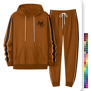 Survêtements de haute qualité 100% coton pour hommes, surdimensionnés, vêtements de sport d'hiver, conception en relief, respirant, logo personnalisé imprimé - Product Image 2