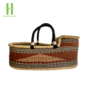 Cestas para cambiar de dormir para bebés recién nacidos, cesta de cambio de Moisés hecha a mano ecológica colgante de mimbre de Vietnam - Product Image 5