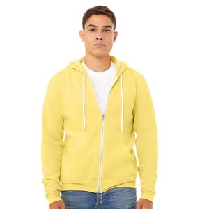 Bella Canvas Custom Screen Printing Logo Embroidered Eco 100% Cotton Fleece Windproof Long-Sleeve Zip Hoodie for Unisex - Product Image 6