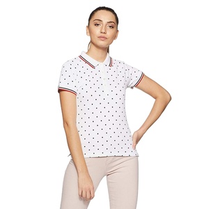 Polos de ropa informal para mujer de nuevo estilo, polos transpirables de manga corta de algodón 100% de alta calidad con logotipo personalizado - Product Image 6