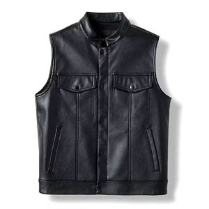 Chaleco de cuero para hombre con estilo para motocicleta Touring, Clubwear, aventura al aire libre y trajes occidentales clásicos - Product Image 1