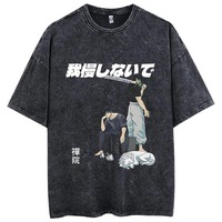 T-shirt graphique surdimensionné pour homme, 100 % coton, 350 g, style streetwear, délavé à l'acide, vintage, personnalisé, vente en gros OEM